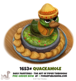 cryptid-creations: Daily Painting 1653# - Quackamole by Cryptid-Creations  Preorders Open for “Daily Paintings Book” Store Link: http://forgepublishing.com/product-category/books/ Twitter  •  Facebook  •  Instagram  •  DeviantART   