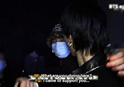 Yoongi Visiting JImin To Support Him For His Debut Solo Stage
