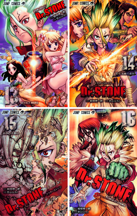 scientist-tsukasa:Dr. Stone :  Volume 1-20 Covers