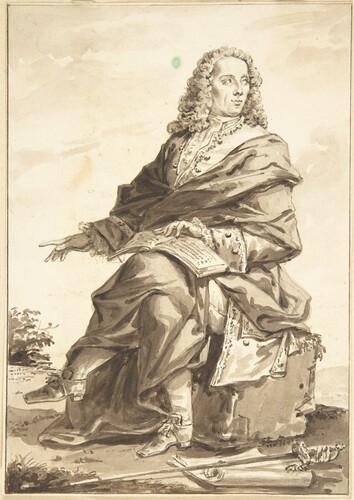 met-drawings-prints: Portrait of J.-B. de Boyer, Marquis d'Argens, Jean-Baptiste-François Bos