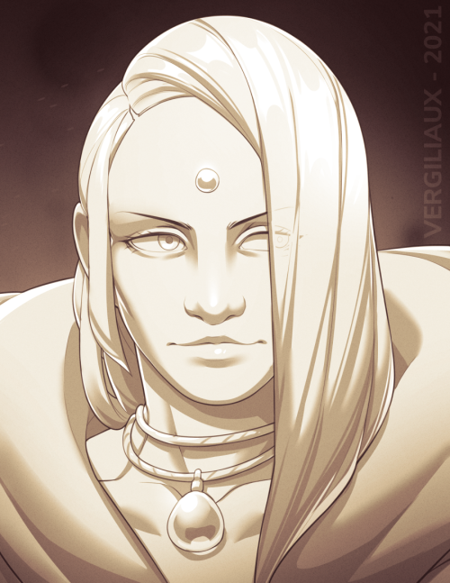 Redrawn Zenos portraitOriginal drawn on October 2021, compared to the original and new rough sketche