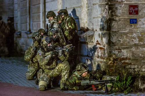 militaryarmament:  (Updated) In Exercise Flaming Sword, the Lithuanian military trained together with troops from the Latvian Special Operations Unit, Norwegian Special Forces and U.S. Navy SEALs. At the crack of dawn various small teams working together