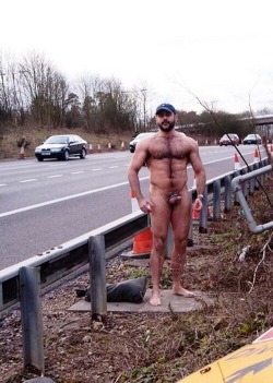 topshelfmen:  English porn actor Billy Bruce stopping the traffic