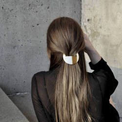 A hand-cut brass barrette is just what your hair needs.