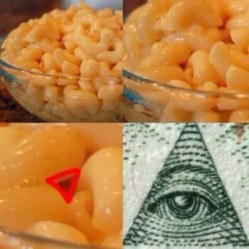 andreaschoice:  another sign that mac n’ cheese is part of the illuminati