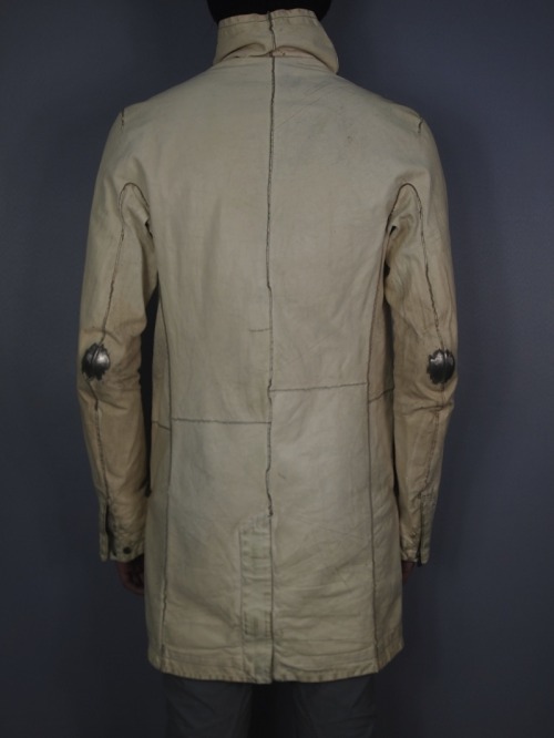 t3sjelly: Carol Christian Poell Object Tanned Leather Parka with Prosthetic Elbows@ Ink HK