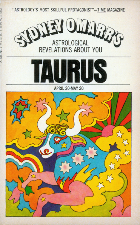 design-is-fine:  John Alcorn, Zodiac, 1969. Cover illustration for Sydney Omarr’s Astrological book series. Via MewDeep6 
