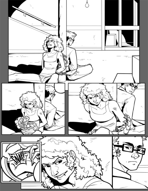 Lines for a 2-page comic I&rsquo;m doing for the ever-epic Mandy! It started as an art trade and got