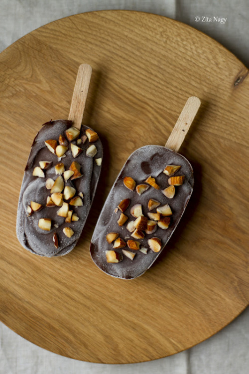 Porn photo veganfoody:  Chocolate Popsicles with Roasted