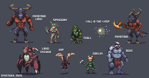 All the monsters of Cyrodiil - TamrielI wish bethesda made a pixelart game of their universe again