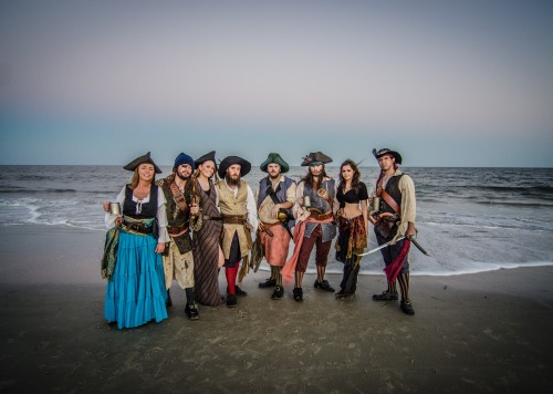 Recently took our “Shadows of Fortune” pirate group to the Tybee Island Pirate Festival 