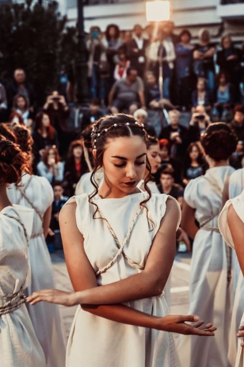 Olympic Torch Ceremony, Ancient Olympia, Greece. Photo by Zois Alexopoulos.