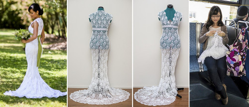 Talk about DIY! Bride crochets her wedding dress for $30 and the results are beautiful! http://www.h