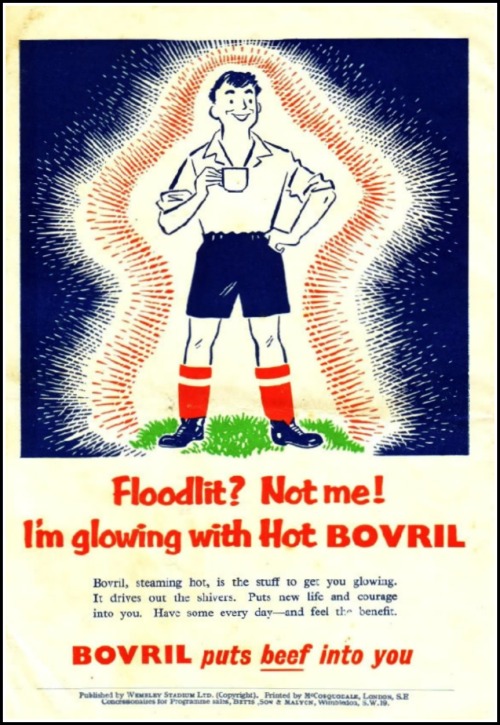 footysphere:  Football and bovril a match made in heaven and one that’s been a staple of the British