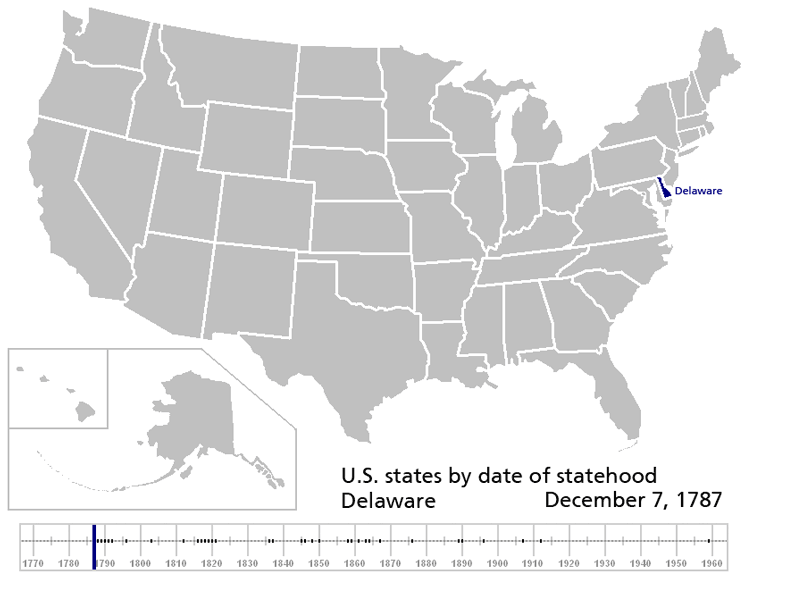 Us States By Date Of Statehood Maps On The Web