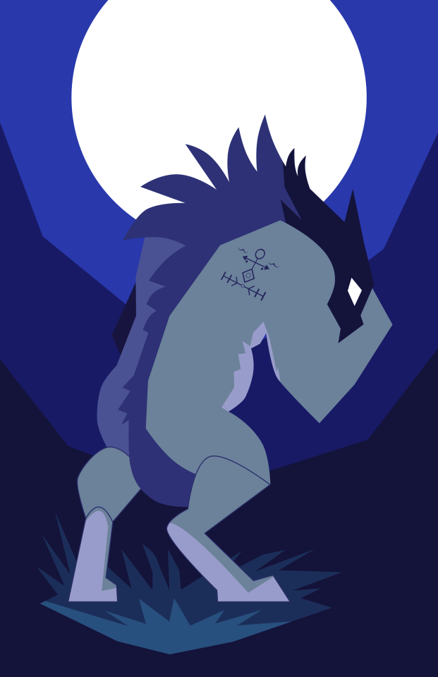 commission for @newgin-clever-title-goes-here! A fearful werewolf stanley pines from her awesome fic, The Night Shift! I highly...