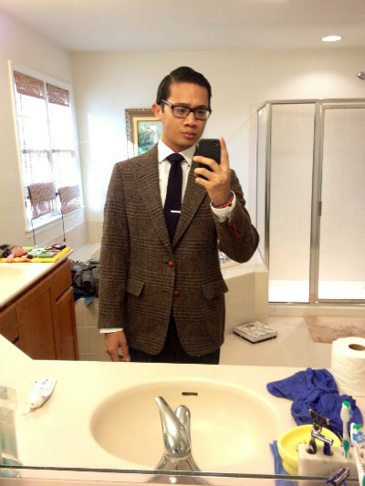 wisith:  Adrian Beraquit, also known by his screen-name “Pinoy732” on NT, is the most dapper gent I know at the age of 21.  He does not spend tons of money on clothes, but rather has a fine eye for versatile pieces and acknowledges that a good tailor