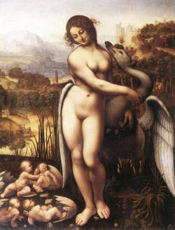 jeromeof:  Leda and the Swan - Leonardo da