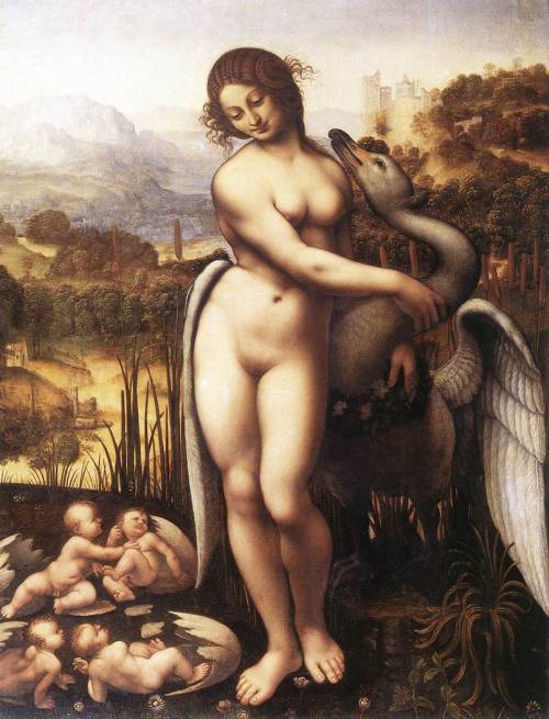 Leda and the Swan, copy by Cesare da Sesto after a lost original by Leonardo da Vinci, ca. 1510