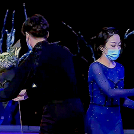 aliona-kostornaia:Sui Wenjing & Han Cong on the podium at the 2021 World Figure Skating Champion