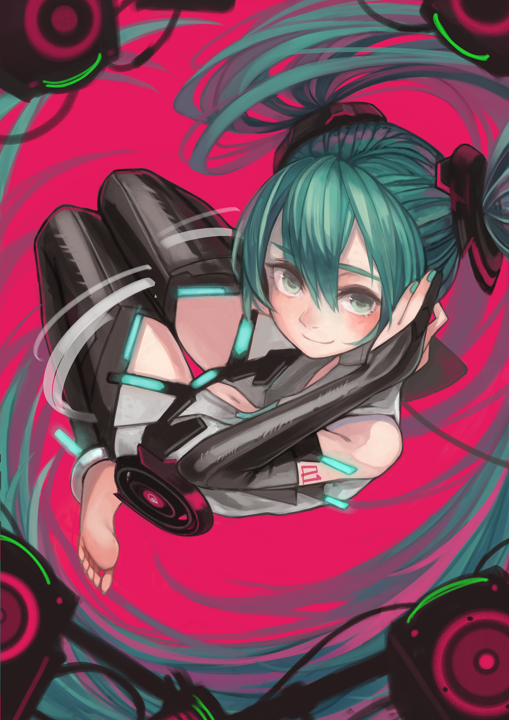 monochrome-miku:  “3.9” by   WINDow   *Permission was given from the artist to