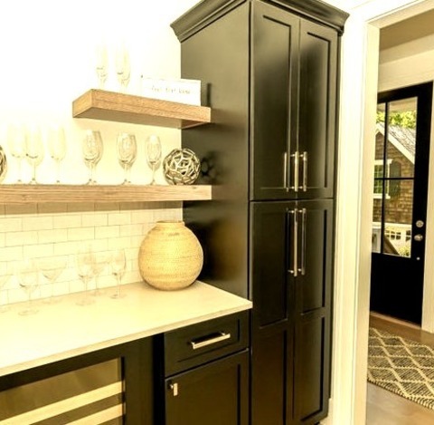 Compact New YorkExample Of A Small 1950s Medium Tone Wood Floor And Brown Floor Wine Cellar Design
