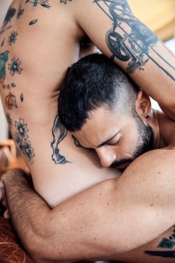 menthedarkerthebetter:likesexyboys:I could hear his heart pounding.  Embrace.