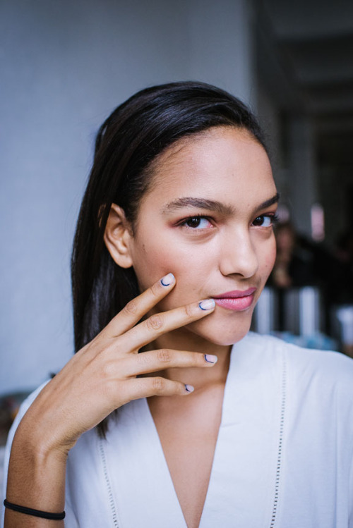 distressed nails at Rodarte Spring 2015 New York Fashion Week