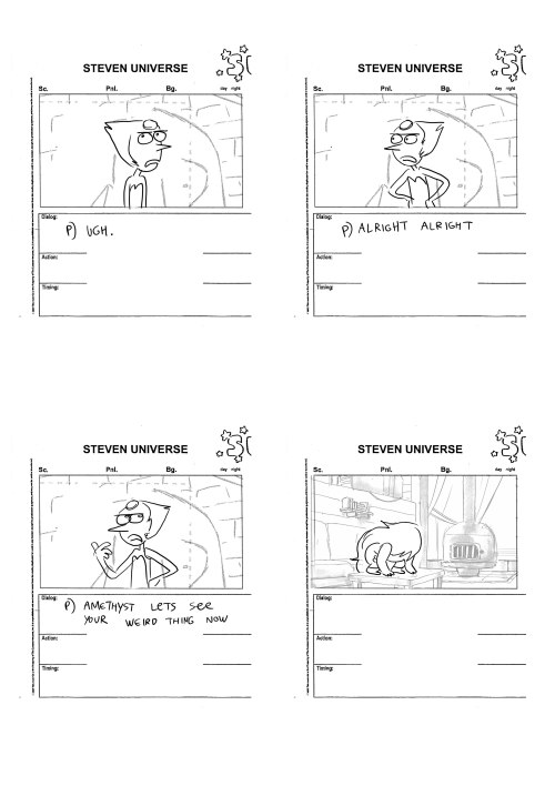 ianjq:  A never-before-seen Steven Universe storyboard from 2013!!! wait a minute… that’s not how “Serious Steven” goes! Full context under the cut: Keep reading