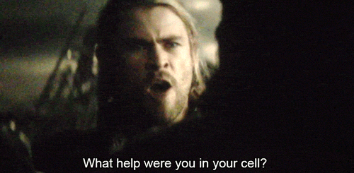 starkstarskey:  submissiveloki:  And that very fact made Loki’s imprisonment all the more painful. Just look at his hurt!  omg this film is one big ball of brotherly hurt, feels and “GO LOKI!”