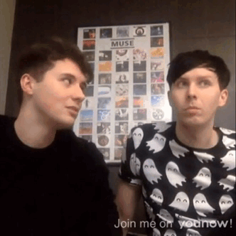 philsextendedbday:  martisun:  here’s a bunch of gifs of dan looking at phil like