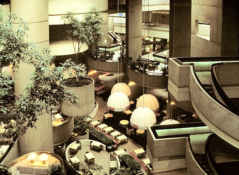 brutalistinteriors:  Renaissance Center, Detroit. (1973-77)