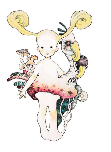 trungles:  Illustrator Yamada Uduki.  They remind me of modern-day Kewpies. 