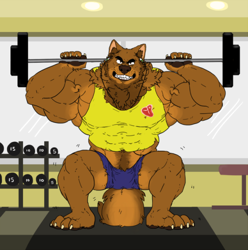 build-a-wuff:  Some do not realize the importance of leg day… Hopefully he can make up for lost time.