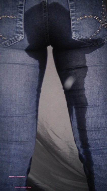 klrspussy: By Special Request - Still shots from my first jeans wetting video.  Go see the full vid
