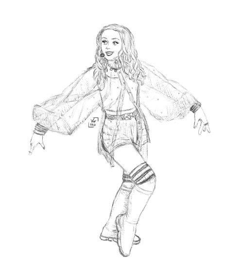 vias-words:Little sketch I made from a bts photo of Sav in her All Eyes On Me outfit!! 