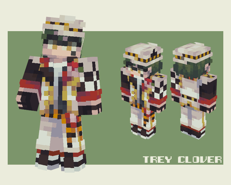 ♣️ Trey Clover (トレイ・クローバー) | Twisted Wonderland Minecraft Skin