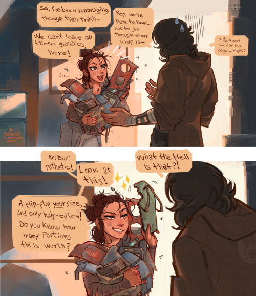 ramendoodlesart: A precious giftFlip flops are a currency on Jakku, no I didn’t make that up i