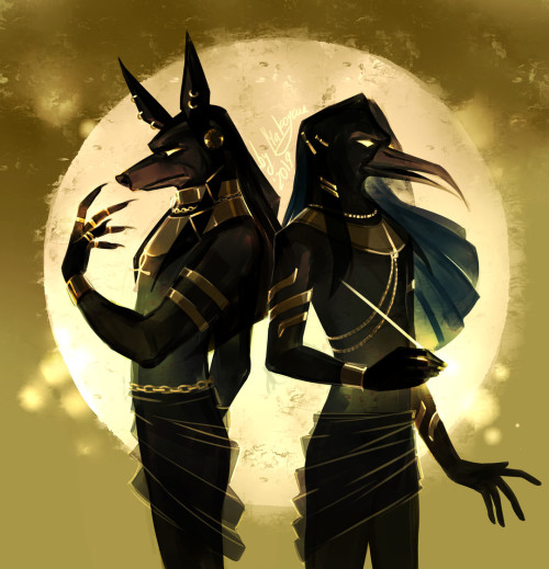 kinda forgoy about my Tumblr, lazy to keep it up to date.
Anyways, here is another outtake on Anubis and Thoth, i missed drawing these guys.