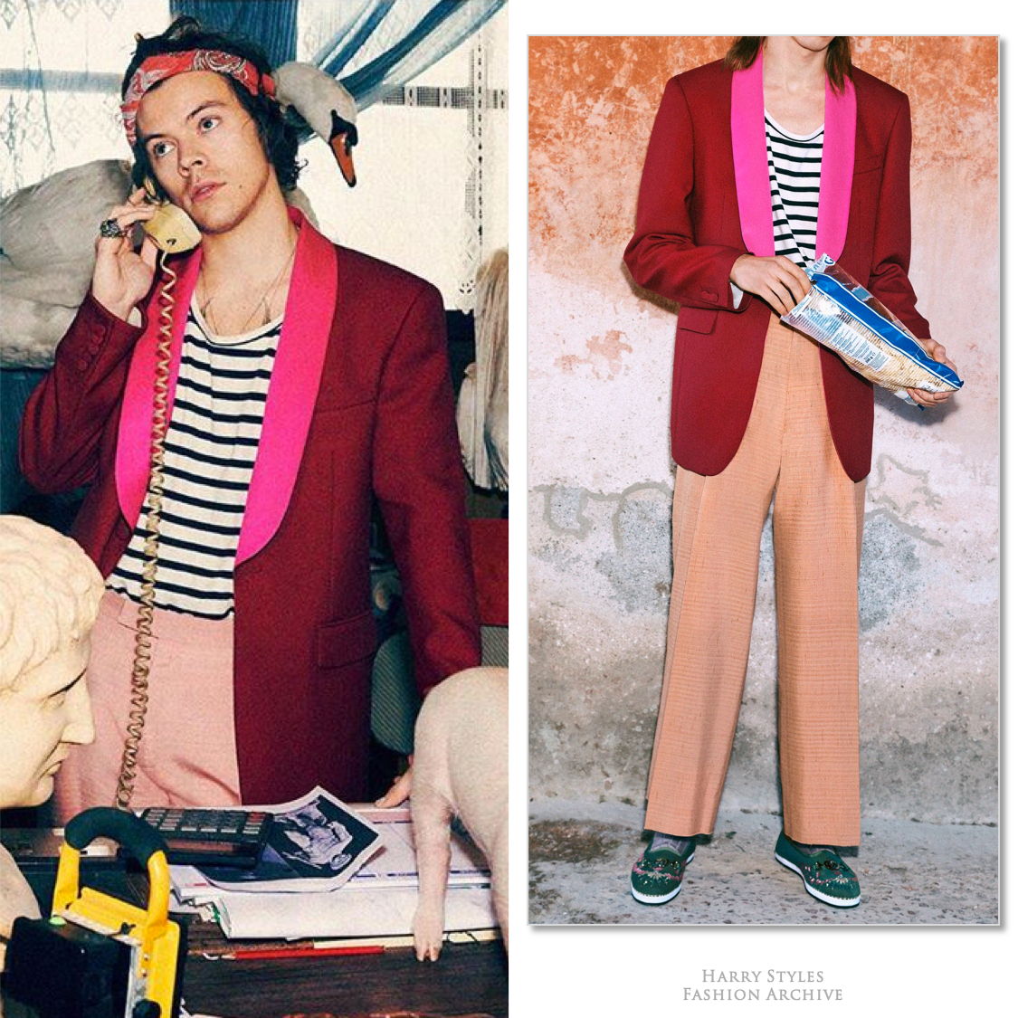 harry styles gucci tailoring