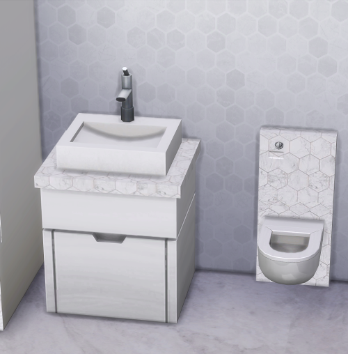  Honeycomb Marble Bathroom SetJust a little EA bathroom recolour/retexture for anyone that wants i