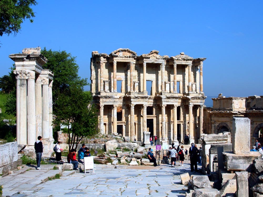 The Library of Celsus in the ancient city of Ephesus, Turkey.