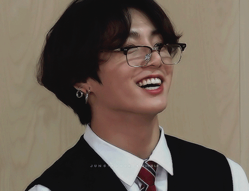 jung-koook: jungkook in uniform and glasses is everything that I need