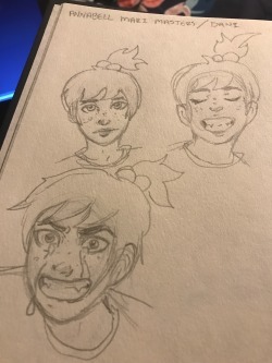 Rough Sketches of a few Eidolon Complex Characters.In Order: Vladimir Damian Masters, Dani, and Romu