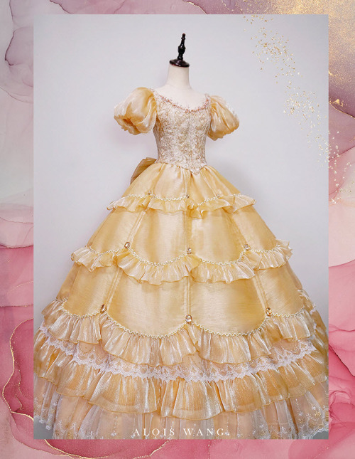 lolita-wardrobe: New Release: AloisWang 【-The Dancing Party-】 Lolita OP Dress◆ Shopping Link >>