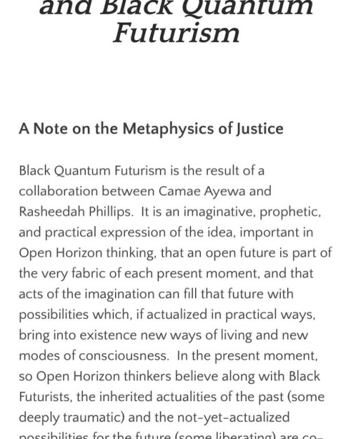 Thank you to #OpenHorizons for sharing #blackquantumfuturism practice with your community - w