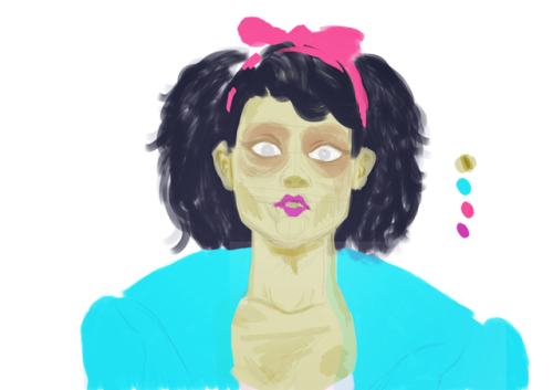 @nixels’ cute 80′s zombie girl was begging to be drawn! This is the first time i’ve been able to dra