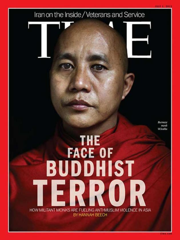 abu-macintosh:  geesi:  Burmese monk Wirathu is on the cover of July 2013 Time Maganzine.