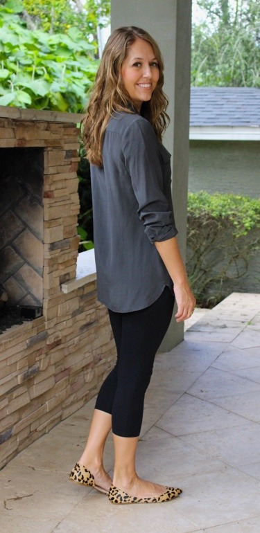 flatsfan:  Leopard print flats and leggings