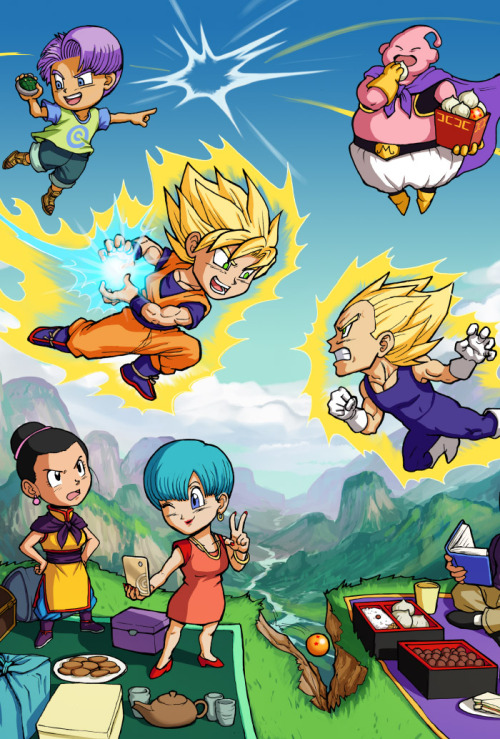 risachantag: Dragonball chibis~! Oh man, the DBZ characters are always fun to draw, but I had the be